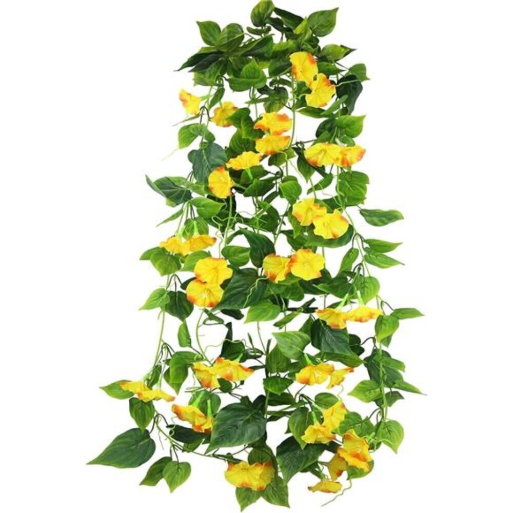 Silk Morning Glory Vines 2 Pack 15 Feet Outdoor Decor